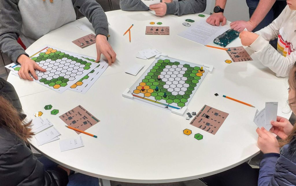 Climate change the board game activity at the Zoology Museum, Cambridge